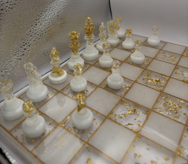 Golden Mist Resin Chess Set