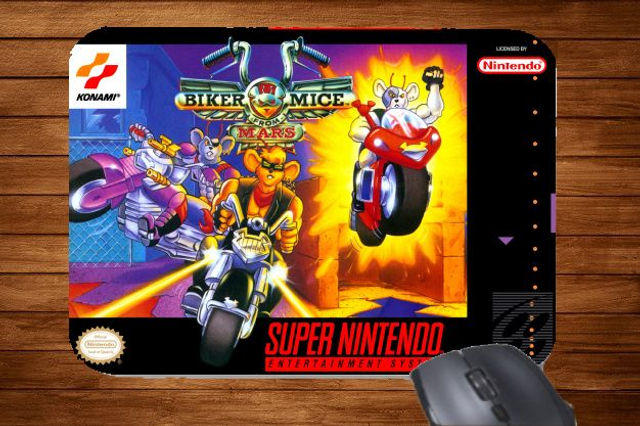 Snes Super Nintendo Biker Mice From Mars Printed Mouse Mat
