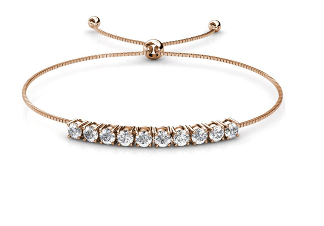 Bracelet Crystal Mia By MoustickatCie - Or Rosé et Cristal