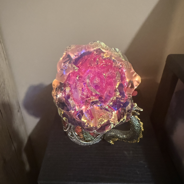 Rose éternelle irisée rose/parme