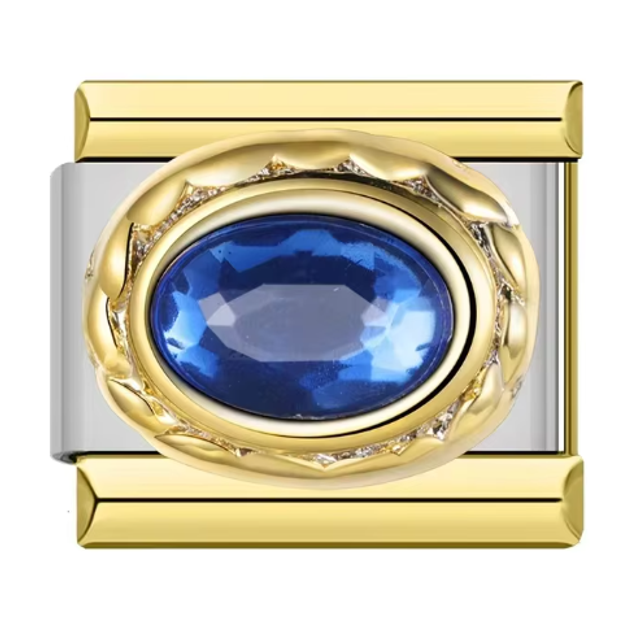 Charm Gema Azul  Bicolor