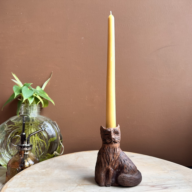 Ceramic Candle Holder - Fairy Tale Cat