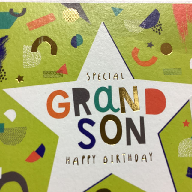 Birthday Relative Grandson - Star WF