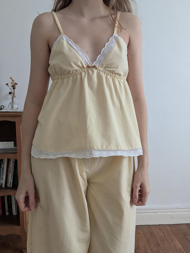 Pyjama pantalon - jaune - XS/S