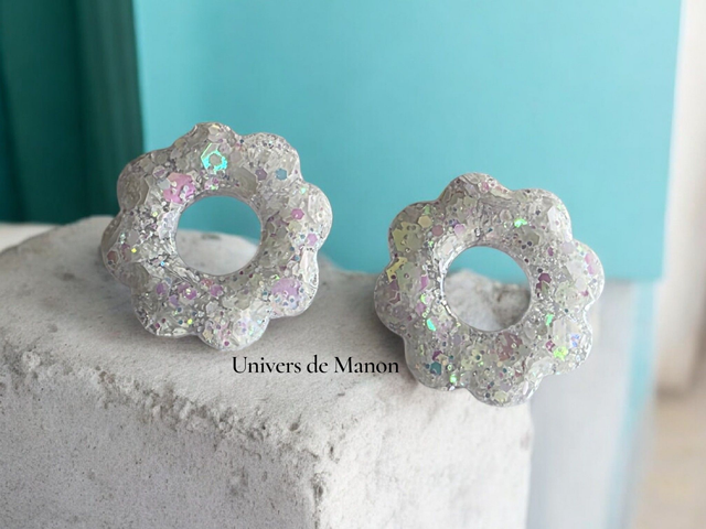 Pampilles Anneaux Fleur  20mm   