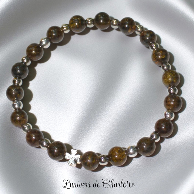 Bracelet "Bronzite" - Perle 6 mm - REF63