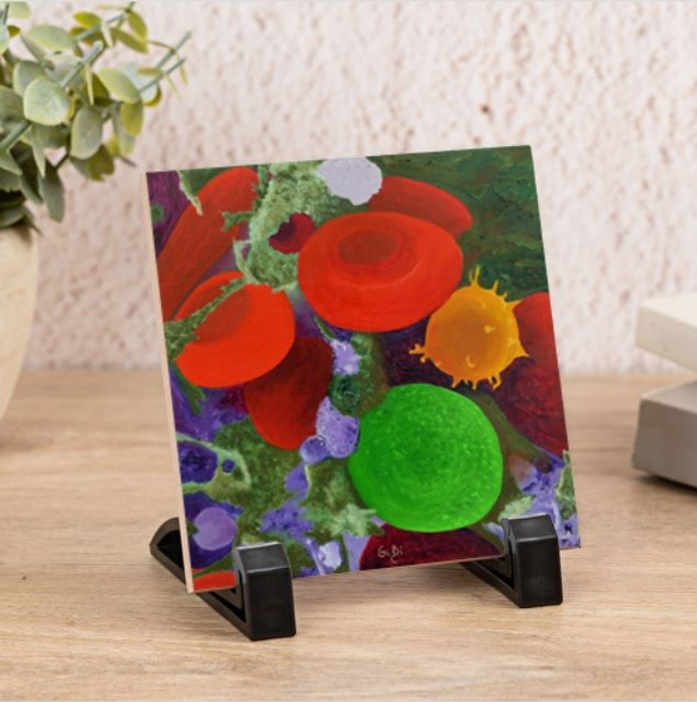 Piastrella "Sangue al Microscopio"