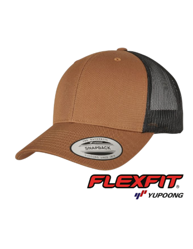 🧢 CASQUETTE FLEXFIT RETRO TRUCKER 2-TONE CUSTOM 3D COMPRIS *