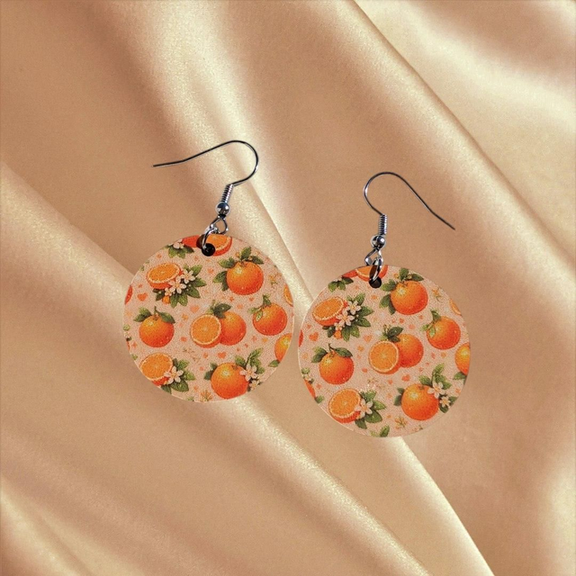 N°70 Boucles d'oreilles ronde fantaisie hypoallergénique 