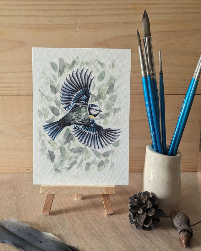 La Mésange bleue - carte A6