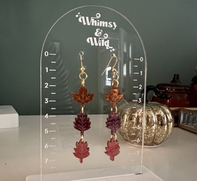 Autumn trio leaf dangles 