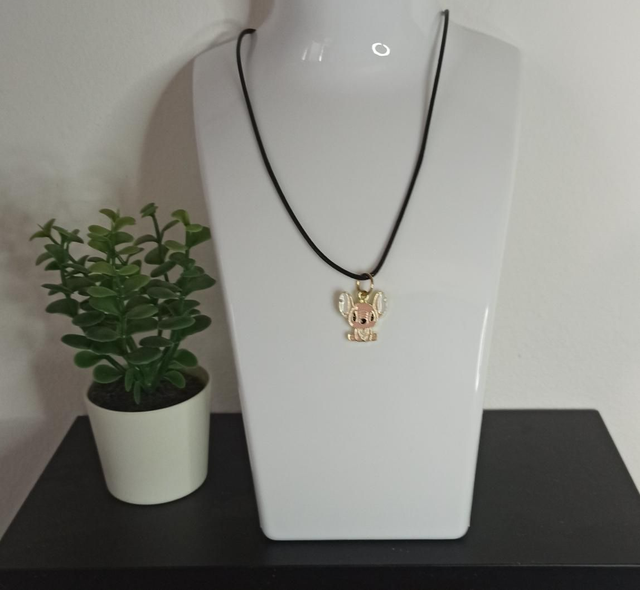 Stitch - Collier pendentif rose