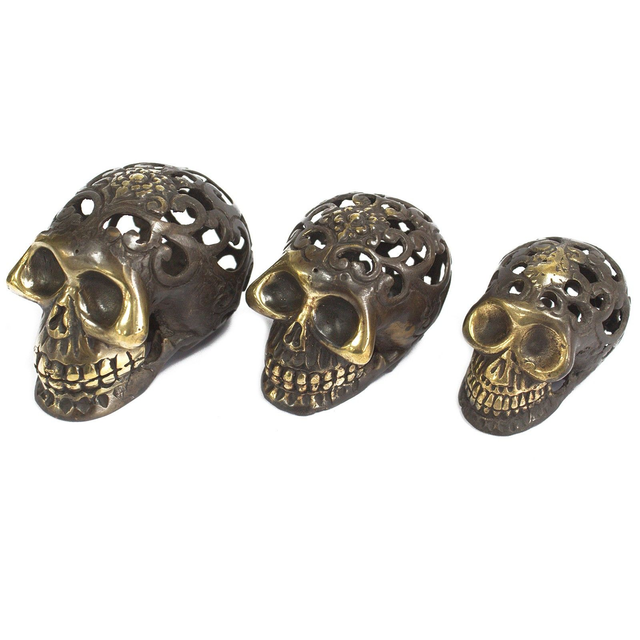 Vintage Brass Skulls