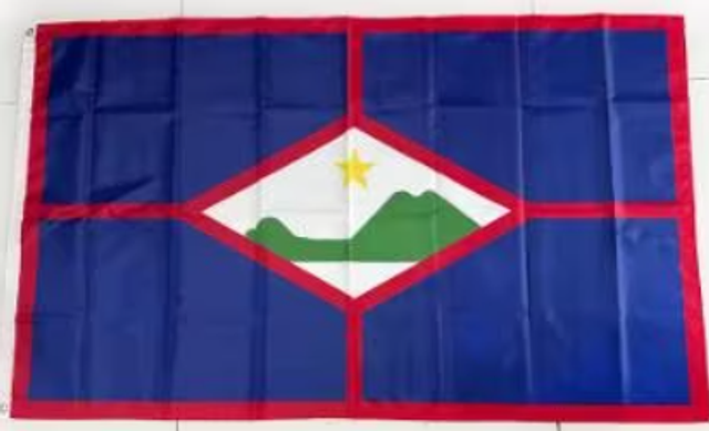 Grote vlag Sint Eustatius (150x90cm) Nieuw. 