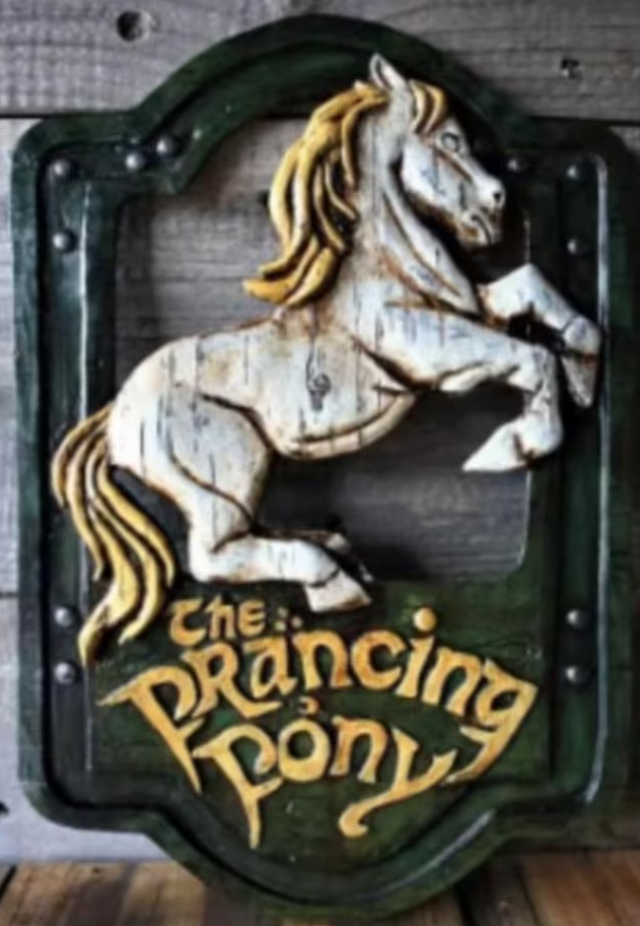 Lord of the Rings bordje The Prancing Pony (24x16cm)