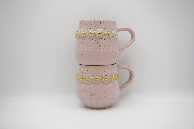 Daisy i lyserød med guld