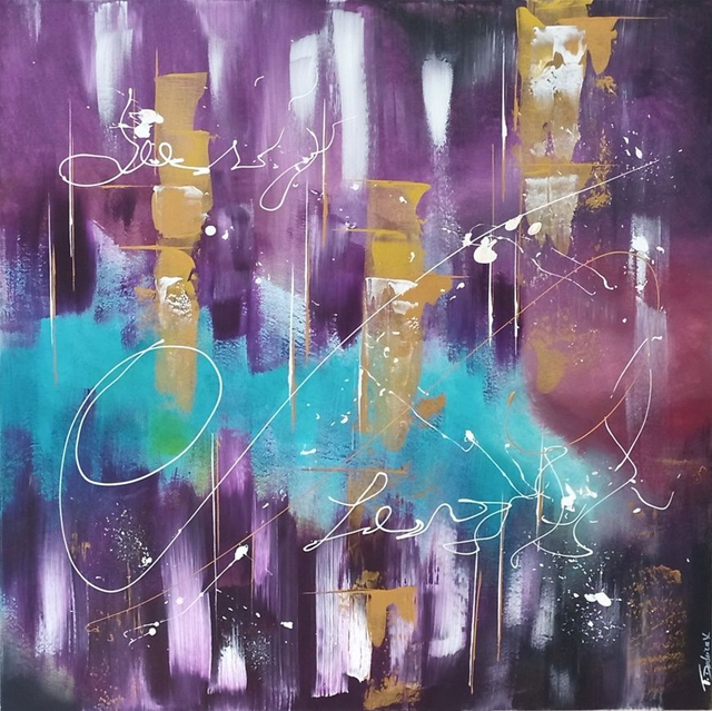 Art contemporain tableau peinture acrylique sur toile œuvre originale 80 x 80