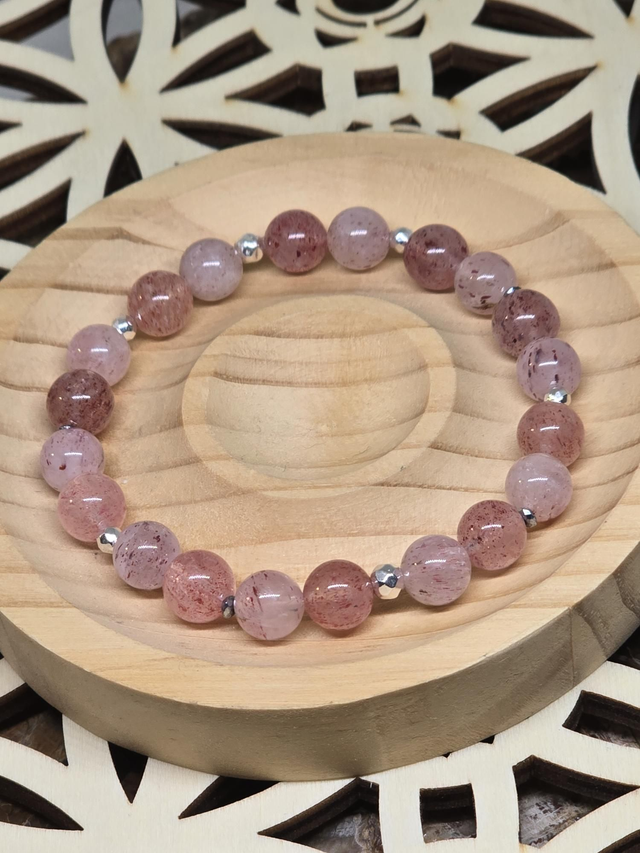 Bracelet Quartz fraise 0,8 cm 