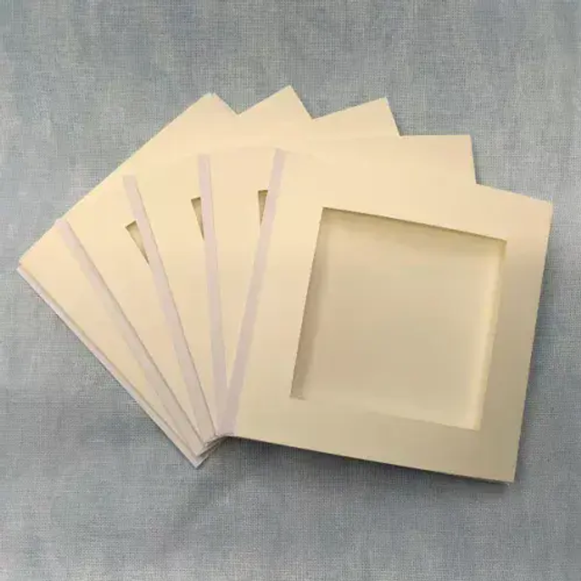 Cream/Brown Apeture Tri-Fold Cards 10 Pack 
