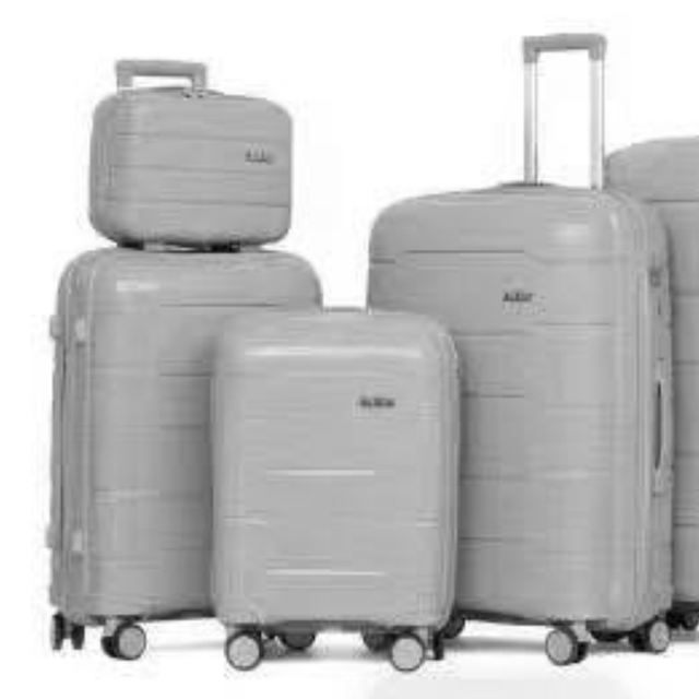 Ensemble 4 Valises Voyage PP gris argenté