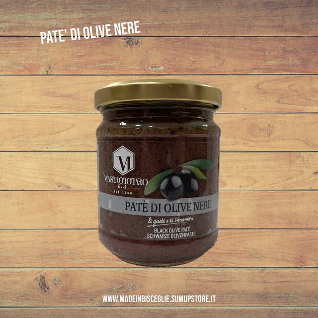 Patè di olive nere - 180gr - Mastrototaro Food