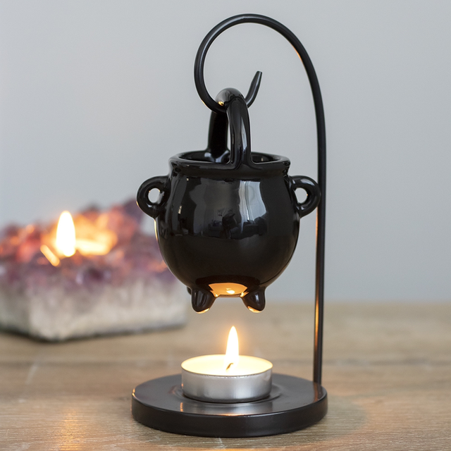 Hanging Cauldron Tealight Wax Burner 