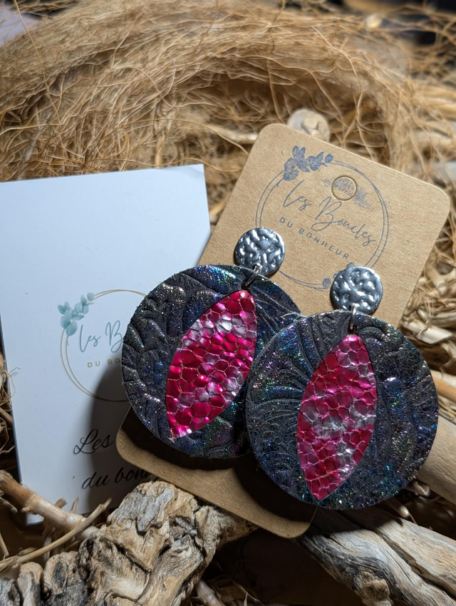 Boucles d'oreilles création variée Moon cv004