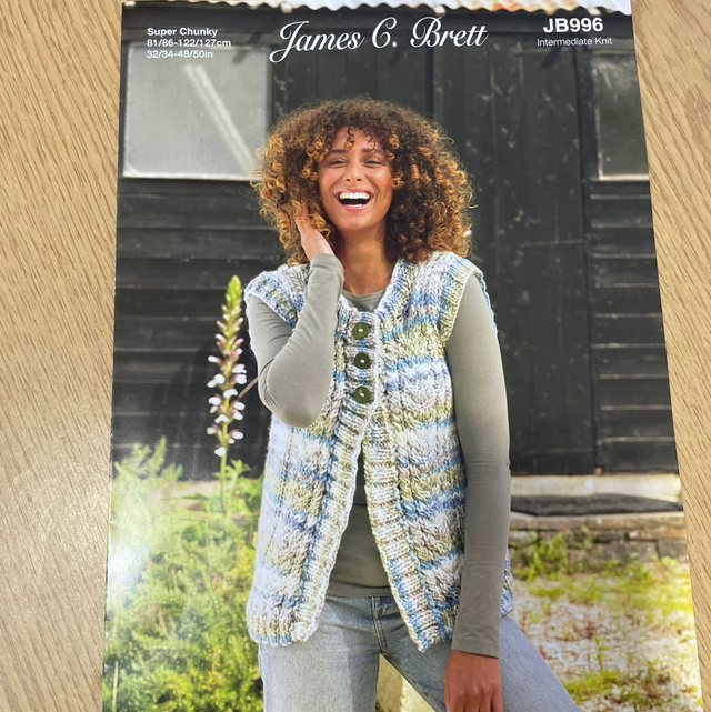 JB996 Ladies Waistcoat Super Chunky