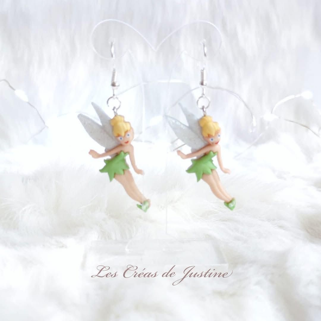 Boucles d&#039;oreilles Fée clochette 