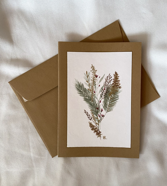 Doppelkarte - Festliche Blütenharmonie