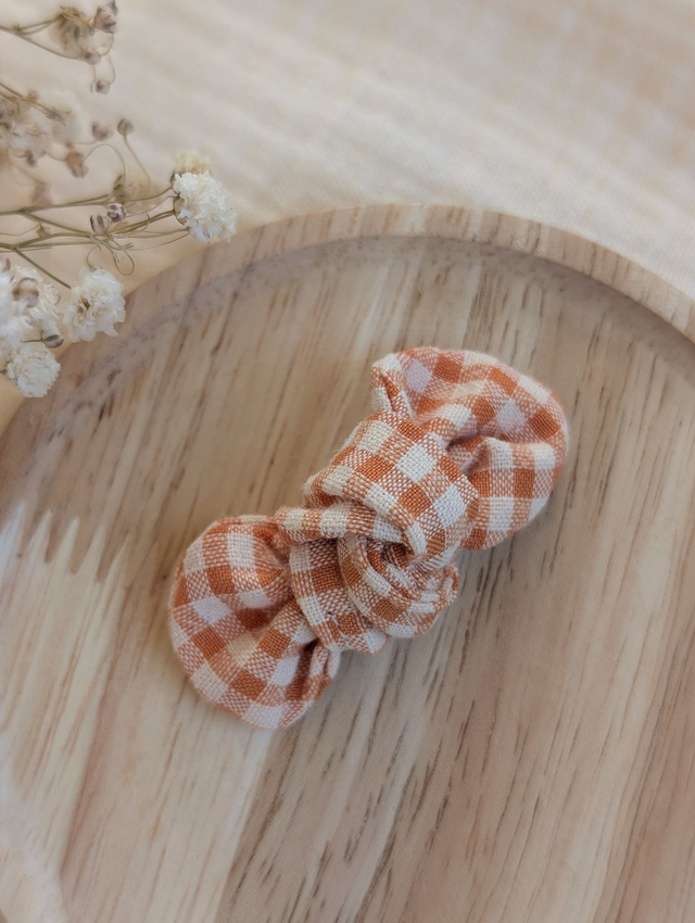 Barrette noeud Romie vichy