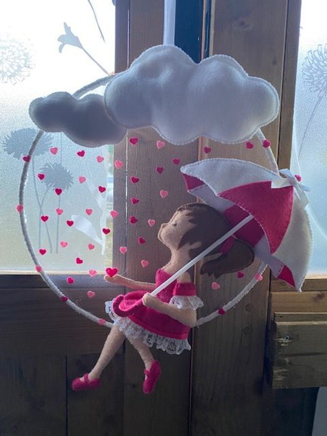 Il Pleut de l'amour - Cercle déco mural