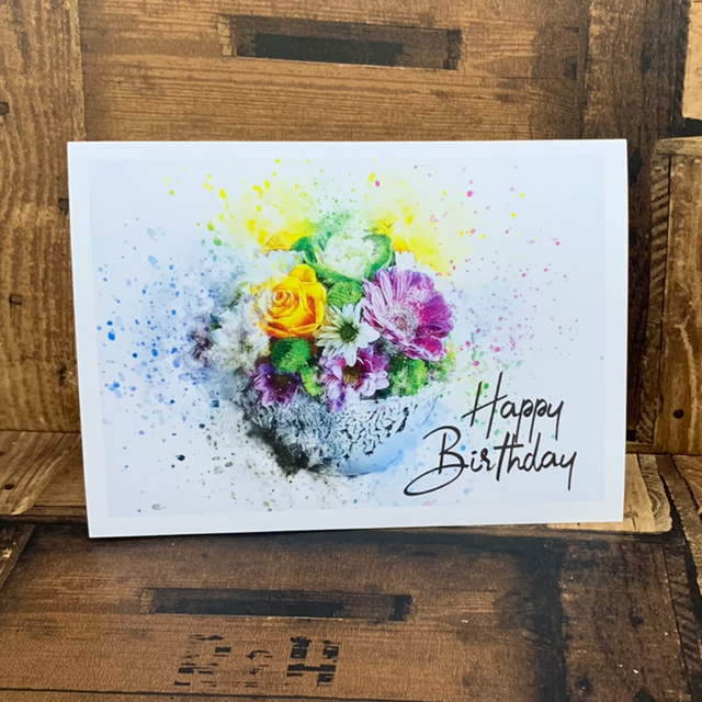 Colourful Flowers Birthday Card 