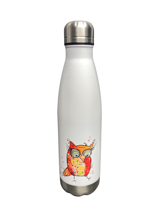 Thermosflasche "Eule rot" 