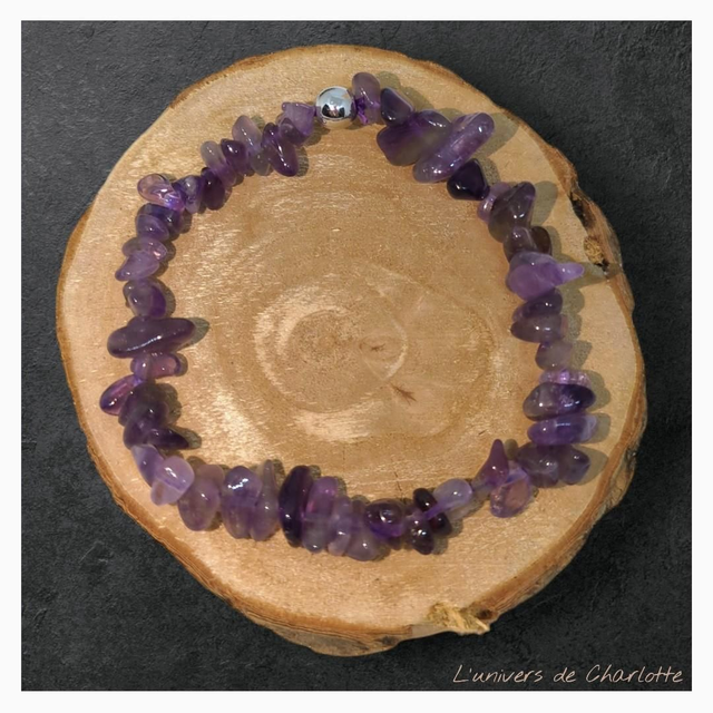 Bracelet "Améthyste" baroque BR-230