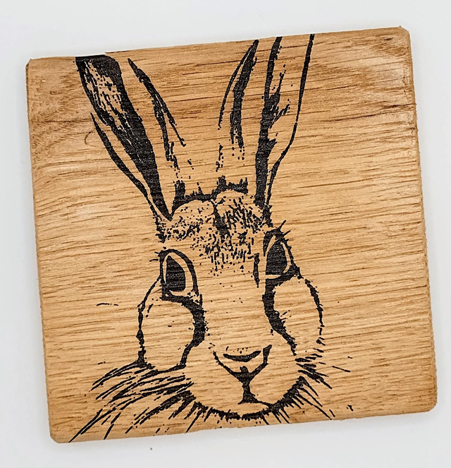 Wood Coaster - Hare