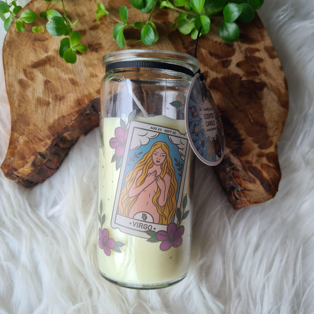Virgo Star Sign Tube Candle 