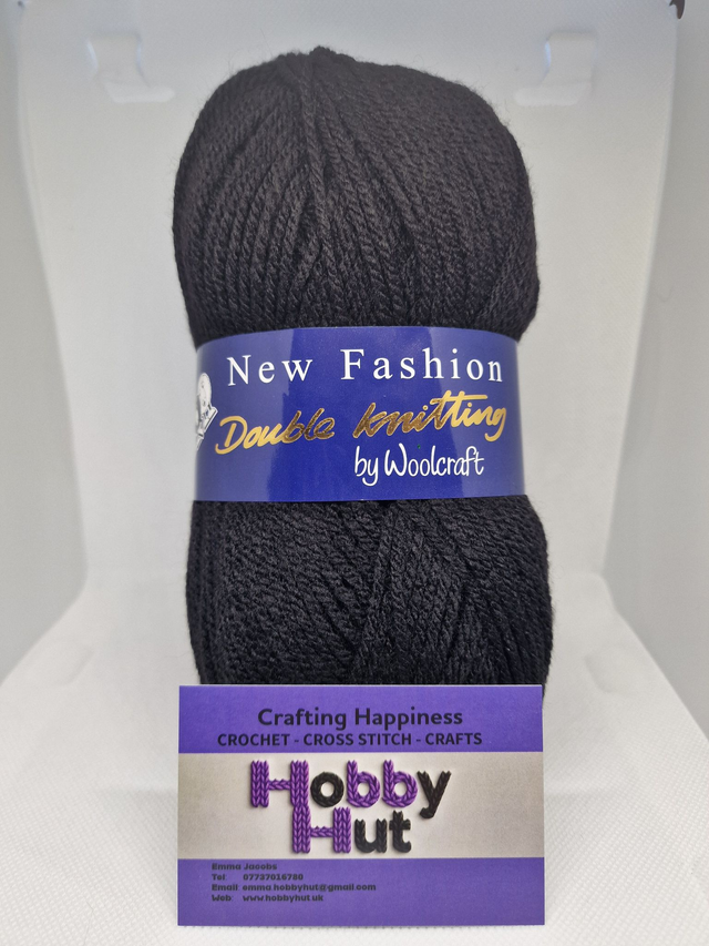 New Fashion - Double Knit Yarn - Black 100g