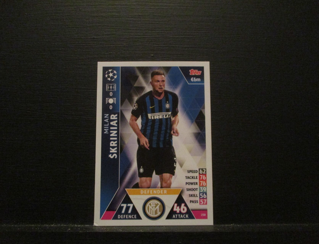 Milan Skriniar - UEFA Champions League Match Attax 2018/19 Original Trading Card #258