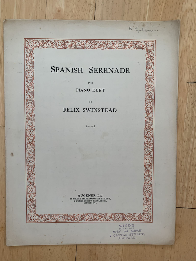 Spanish Serenade Sheet Music Piano Duet