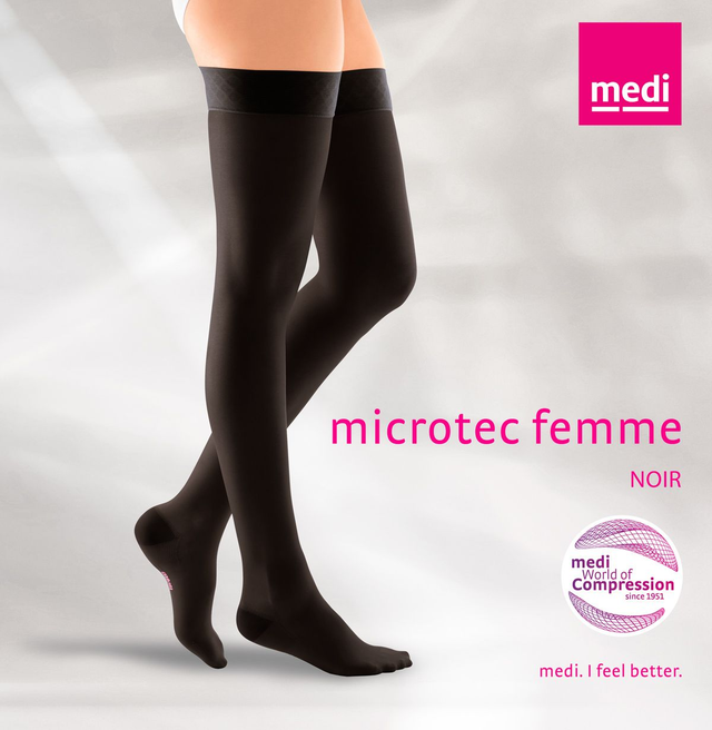 Bas autofixants Microtec Caramel – Classe 2 (usage professionnel)