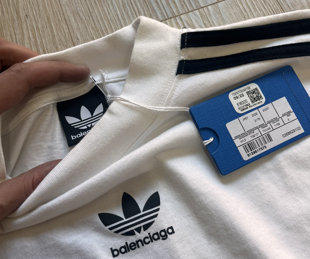 Balenciaga X Adidas t-shirt white size 2 (L) NEW