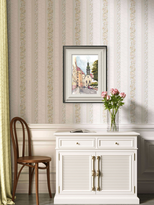 Aquarellbild "Bratislava Uršulínky" 