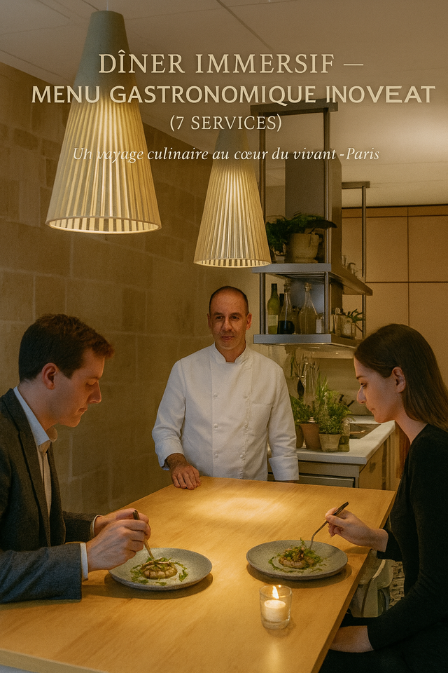 Bon Cadeau 🎁 Dîner Immersif Gastronomique INOVEAT  avec accords (Mets &amp; Vins)