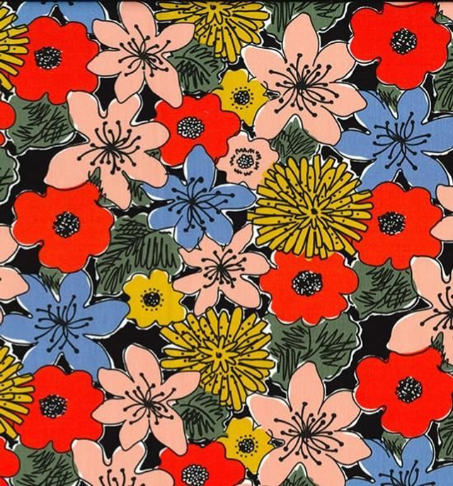 Retro Red Cotton Poplin