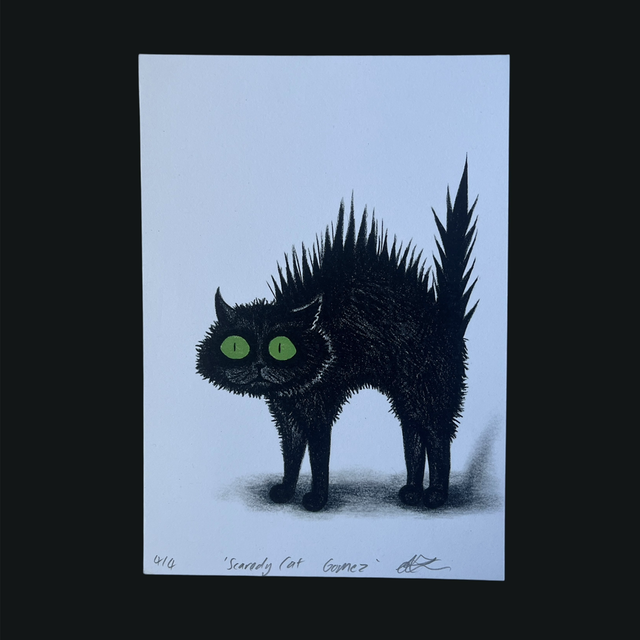 A5 Scaredy Cat Gomez Print