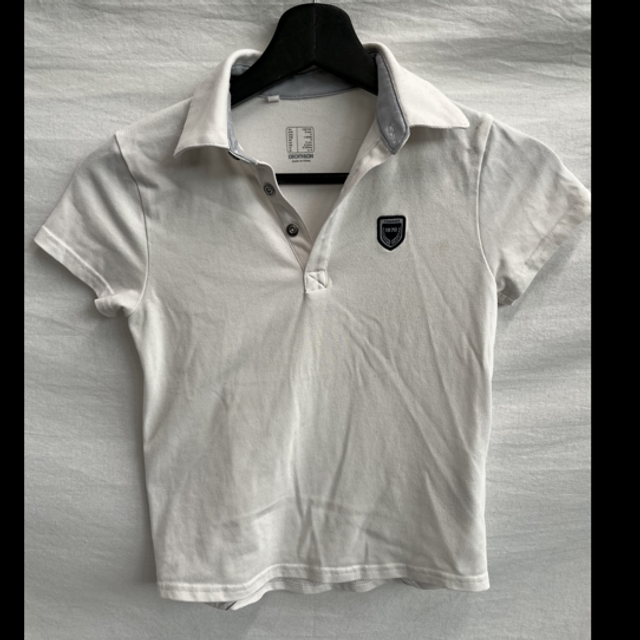 Polo blanc Fouganza 8 ans 