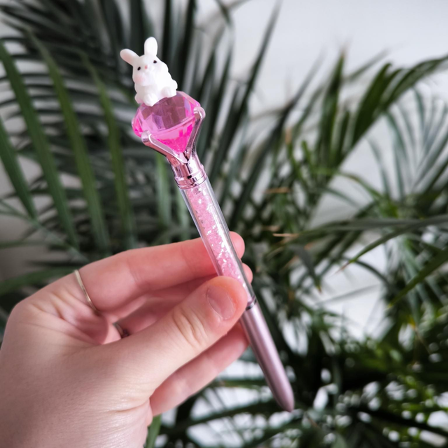 Stylo baguette magique - Lapin (fushia)