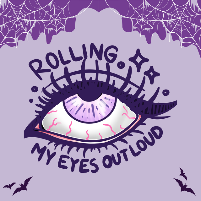 Rolling My Eyes Out Loud | Keyring, Pin or Phone Grip | 185