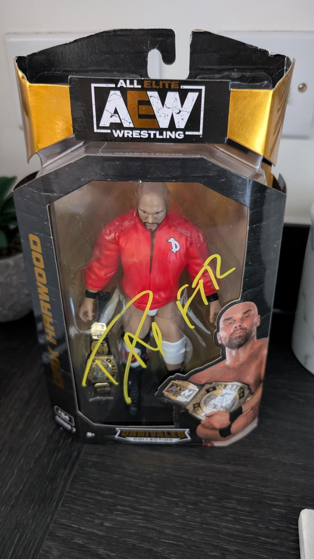 AEW Signed Unrivaled Series 7 Dax Harwood #54 Figure with SWAU Authentication 